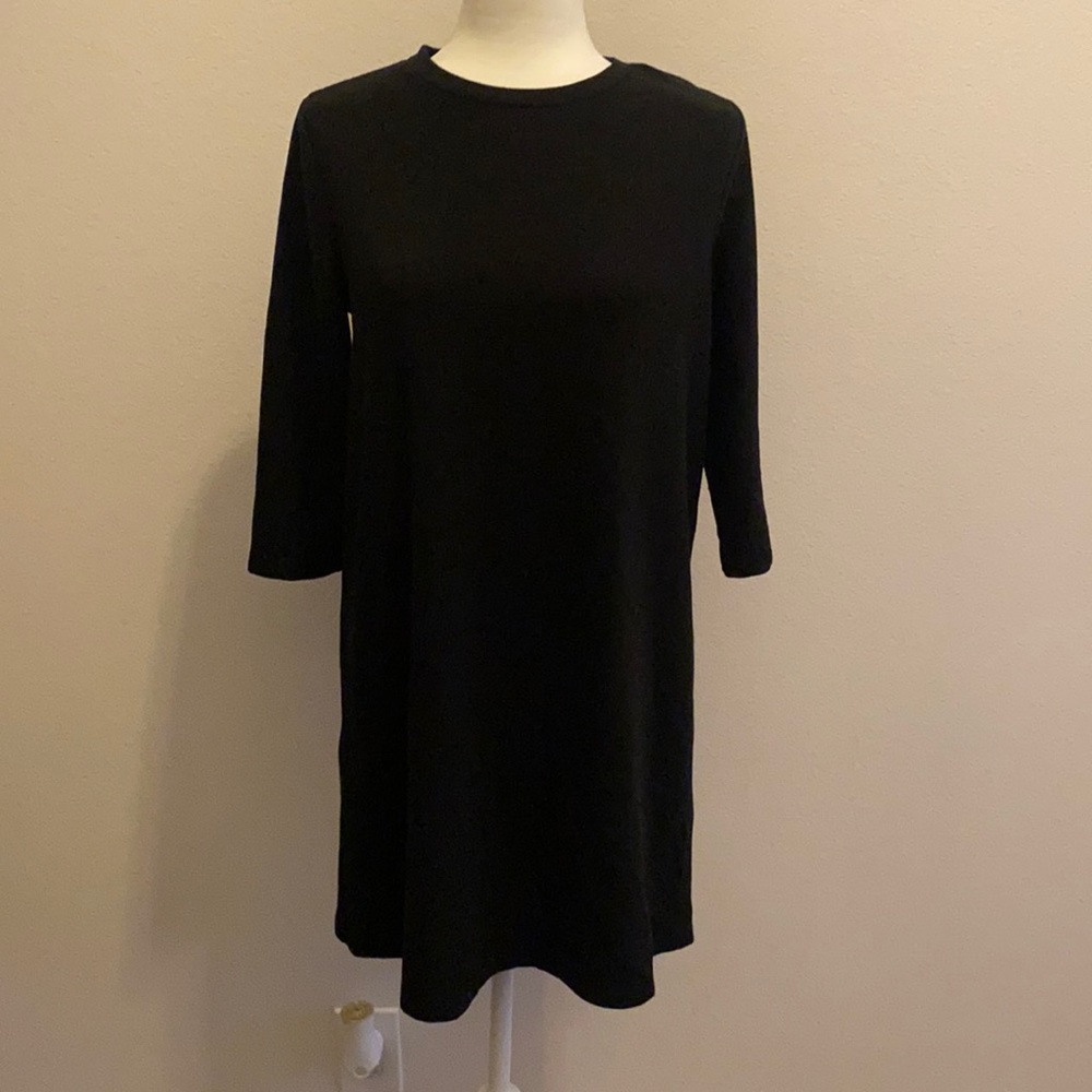 Zara Black Long Sleeve Dress Size Small